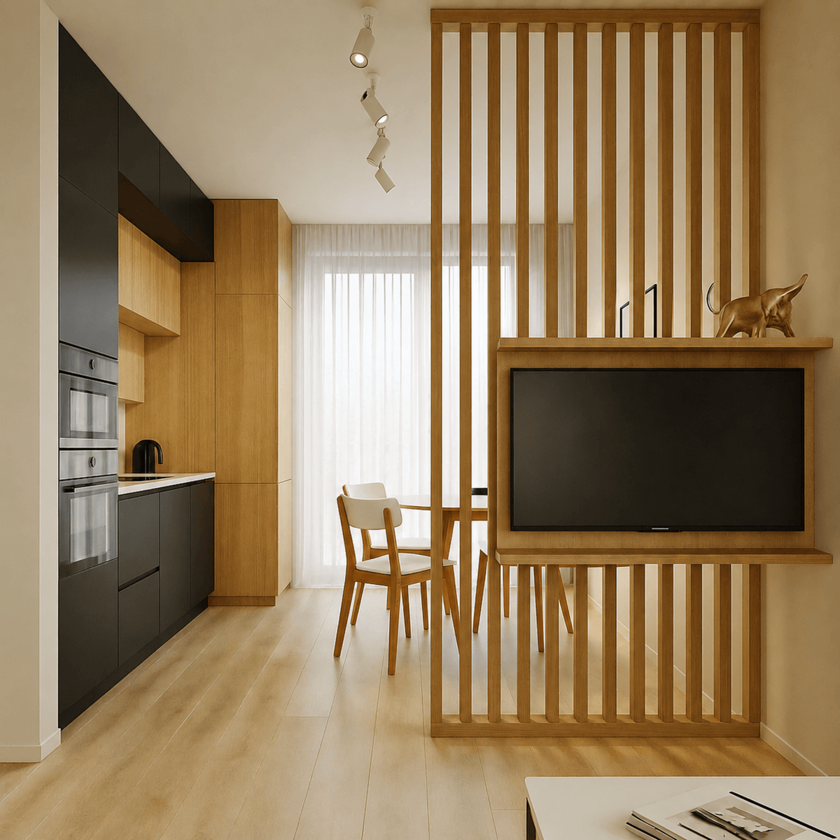 Viga decorativa interior Arce detalle acabado madera natural | SRJ Tu Hogar Uruguay
