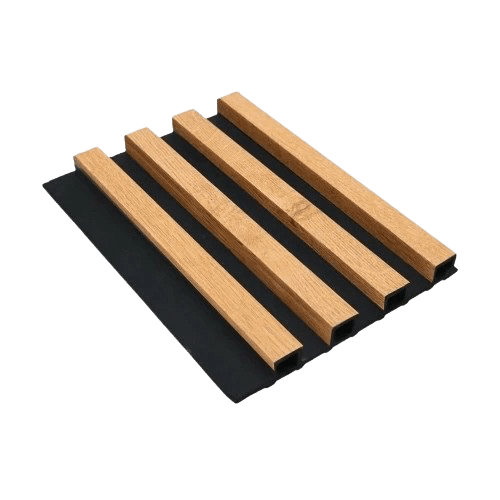 Panel WPC interior Arce Fondo Negro revestimiento pared madera