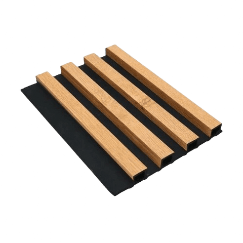 Panel WPC interior Arce Fondo Negro revestimiento pared madera