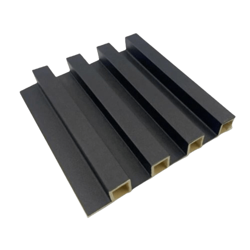 Panel WPC interior Negro Mate revestimiento pared elegante | SRJ Tu Hogar Uruguay