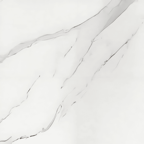 Placa PVC símil mármol blanco Carrara con vetas grises finas (3 mm)